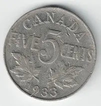 Canadian 1933 Nickel My Store