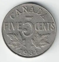 Canadian 1934 Nickel My Store