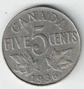 Canadian 1936 Nickel My Store