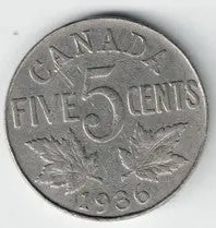 Canadian 1936 Nickel My Store