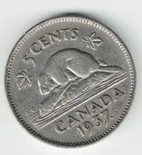 Canadian 1937 Nickel My Store