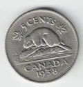 Canadian 1938 Nickel My Store