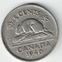 Canadian 1940 Nickel My Store