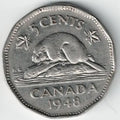 Canadian 1948 Nickel My Store