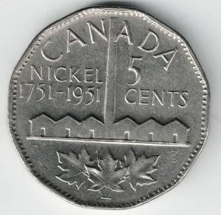 Canadian 1951 Nickel ( Refinery ) My Store