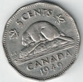 Canadian 1949 Nickel My Store