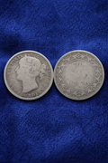 1876 Newfoundland 20 Cents Silver Coin – Queen Victoria – Circulated Historic Maritime Coin Vintage Canada