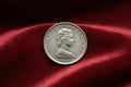 1965 Canadian Nickel - Obverse with Queen Elizabeth II on Red Velvet